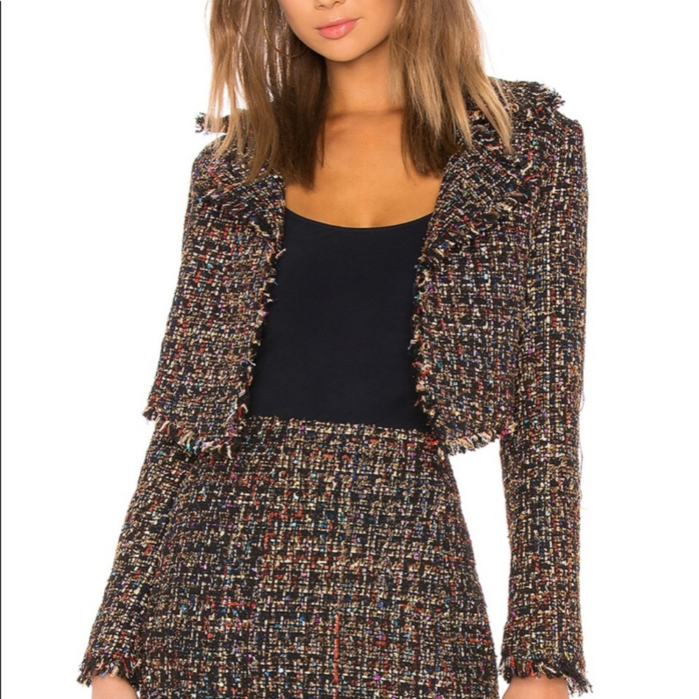 Lovers + Friends Paola Cropped Jacket, Size Large - Picture 1 of 7